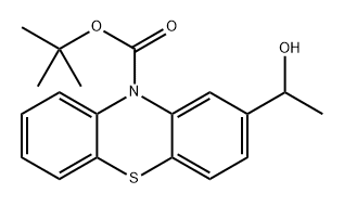 tert-Butyl 2-(1-hydroxyethyl)-10H-phenothiazine-10-carboxylate Structural
