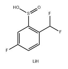 lithium(1+) 2-(difluoromethyl)-5-fluorobenzene-1-sulfinate Structural