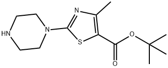 tert-butyl 4-methyl-2-piperazin-1-yl-1,3-thiazole-5-carboxylate Structural