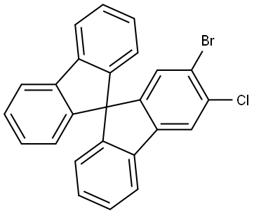 2-bromo-3-chloro-9,9'-spirobi[9H-fluorene] Structural