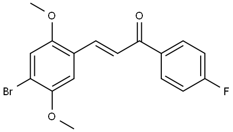 2-Propen-1-one, 3-(4-bromo-2,5-dimethoxyphenyl)-1-(4-fluorophenyl)-, (2E)- Structural