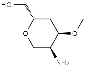 D-ribo-Hexitol, 2-amino-1,5-anhydro-2,4-dideoxy-3-O-methyl- Structural