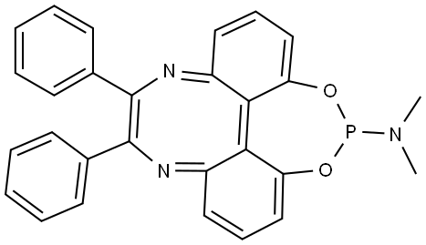 (R)-N,N-Dimethyl-6,7-diphenyl-1,12-(epoxyphosphanooxy)dibenzo[e,g][1,4]diazocin-14-amine Structural