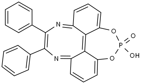 (R)-14-Hydroxy-6,7-diphenyl-1,12-(epoxyphosphanooxy)dibenzo[e,g][1,4]diazocine 14-oxide Structural