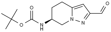 Carbamic acid, N-[(6S)-2-formyl-4,5,6,7-tetrahydropyrazolo[1,5-a]pyridin-6-yl]-, 1,1-dimethylethyl ester Structural