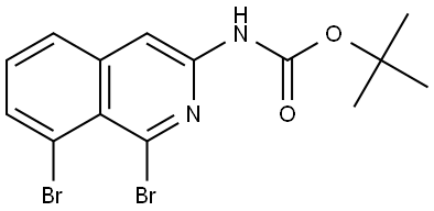 tert-Butyl (1,8-dibromoisoquinolin-3-yl)carbamate Structural