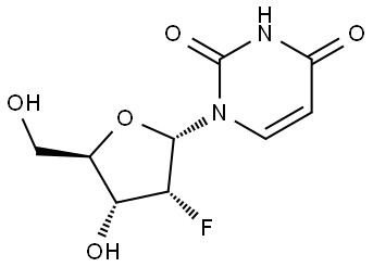 1-[(2S,3R,4R,5R)-3-fluoro-4-hydroxy-5-(hydroxymethyl)oxolan-2-yl]pyrimidine-2,4-dione Structural