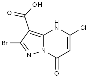 Pyrazolo[1,5-a]pyrimidine-3-carboxylic acid, 2-bromo-5-chloro-4,7-dihydro-7-oxo- Structural