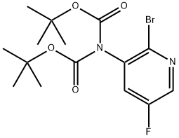 Di-tert-butyl (2-bromo-5-fluoropyridin-3-yl)iminodicarbonate Structural