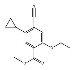 methyl 4-cyano-5-cyclopropyl-2-ethoxybenzoate Structural