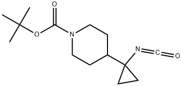 tert-butyl 4-(1-isocyanatocyclopropyl)piperidine-1-carboxylate Structural