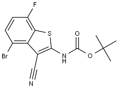 Carbamic acid, N-(4-bromo-3-cyano-7-fluorobenzo[b]thien-2-yl)-, 1,1-dimethylethyl ester Structural
