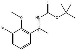 tert-Butyl (R)-(1-(3-bromo-2-methoxyphenyl)ethyl)carbamate Structural