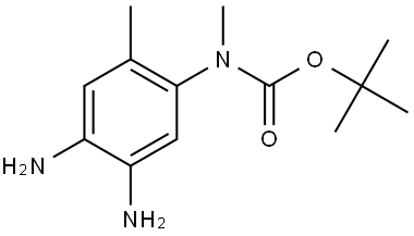 Carbamic acid, N-(4,5-diamino-2-methylphenyl)-N-methyl-, 1,1-dimethylethyl ester Structural