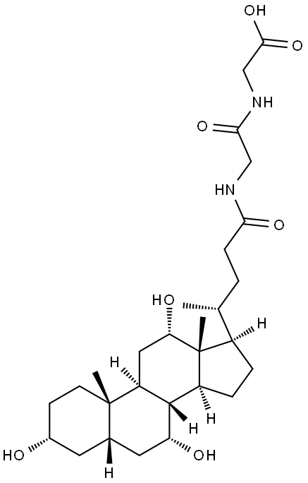 Glycine, N-[N-[(3α,5β,7α,12α)-3,7,12-trihydroxy-24-oxocholan-24-yl]glycyl]- (9CI) Structural