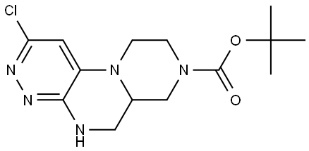 8H-Pyrazino[1′,2′:4,5]pyrazino[2,3-c]pyridazine-8-carboxylic acid, 2-chloro-5,6,6a,7,9,10-hexahydro-, 1,1-dimethylethyl ester Structural