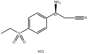 Benzenepropanenitrile, β-amino-4-(ethylsulfonyl)-, hydrochloride (1:1), (βS)- Structural