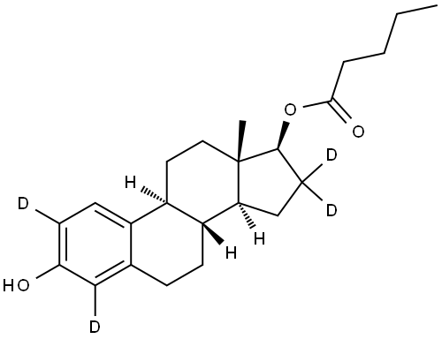 17beta-Estradiol-2,4,16,16-d4 17-Pentanoate Structural