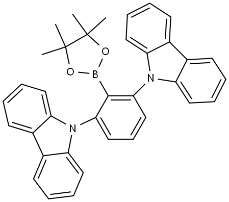 9,9'-(2-(4,4,5,5-tetramethyl-1,3,2-dioxaborolan-2-yl)-1,3-phenylene)bis(9H-carbazole) Structural