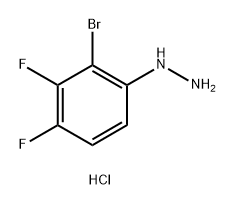 Hydrazine, (2-bromo-3,4-difluorophenyl)-, hydrochloride (1:1) Structural