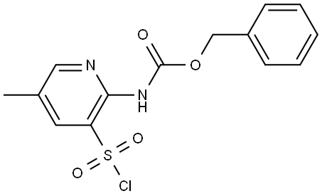 Benzyl (3-(chlorosulfonyl)-5-methylpyridin-2-yl)carbamate Structural