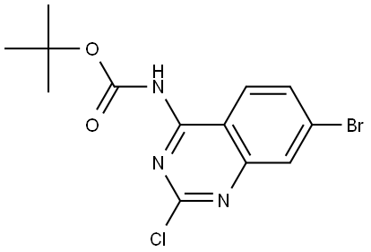 Carbamic acid, N-(7-bromo-2-chloro-4-quinazolinyl)-, 1,1-dimethylethyl ester Structural