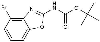 Carbamic acid, N-(4-bromo-2-benzoxazolyl)-, 1,1-dimethylethyl ester Structural
