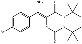 di-tert-Butyl 3-amino-6-bromo-1H-indole-1,2-dicarboxylate Structural