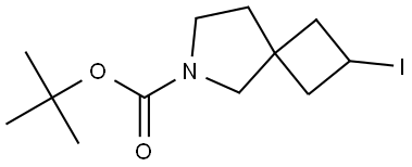 6-Azaspiro[3.4]octane-6-carboxylic acid, 2-iodo-, 1,1-dimethylethyl ester Structural