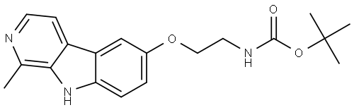 Carbamic acid, N-[2-[(1-methyl-9H-pyrido[3,4-b]indol-6-yl)oxy]ethyl]-, 1,1-dimethylethyl ester Structural