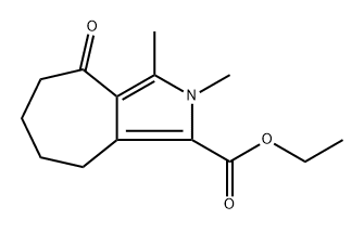 Ethyl 2,3-dimethyl-4-oxo-2,4,5,6,7,8-hexahydrocyclohepta[c]pyrrole-1-carboxylate Structural