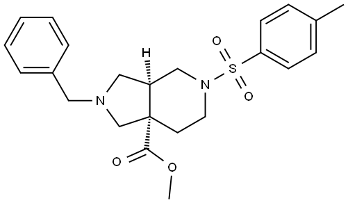 7aH-Pyrrolo[3,4-c]pyridine-7a-carboxylic acid, octahydro-5-[(4-methylphenyl)sulfonyl]-2-(phenylmethyl)-, methyl ester, (3aR,7aR)-rel- Structural