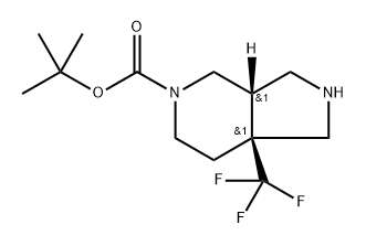 rel-(3aS,7aS)-tert-Butyl 7a-(trifluoromethyl)hexahydro-1H-pyrrolo[3,4-c]pyridine-5(6H)-carboxylate Structural