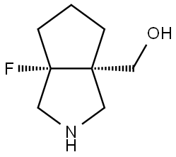 rel-((3aS,6aR)-6a-Fluorooctahydrocyclopenta[c]pyrrol-3a-yl)methanol Structural