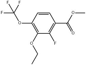 methyl 3-ethoxy-2-fluoro-4-(trifluoromethoxy)benzoate Structural