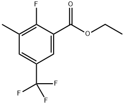 Ethyl 2-fluoro-3-methyl-5-(trifluoromethyl)benzoate Structural