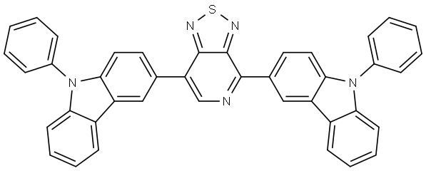 4,7-bis[N-(phenyl)carbazole-4-yl][1,2,5]thiadiazolo[3,4-c]pyridine Structural