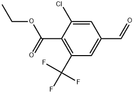 Ethyl 2-chloro-4-formyl-6-(trifluoromethyl)benzoate Structural