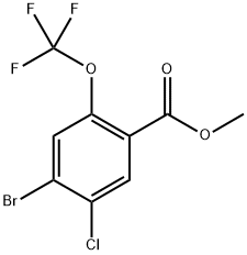 methyl 4-bromo-5-chloro-2-(trifluoromethoxy)benzoate Structural