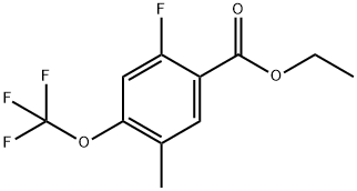 Ethyl 2-fluoro-5-methyl-4-(trifluoromethoxy)benzoate Structural