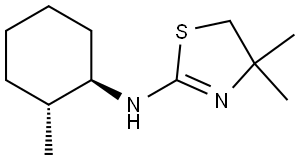 rac-4,4-dimethyl-N-[(1R,2R)-2-methylcyclohexyl]-4,5-dihydro-1,3-thiazol-2-amine, trans Structural