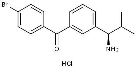 (R)-(3-(1-amino-2-methylpropyl)phenyl)(4-bromophenyl)methanone hydrochloride Structural