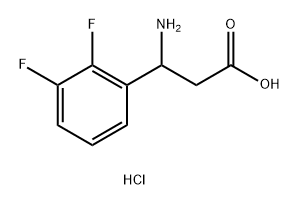 Benzenepropanoic acid, β-amino-2,3-difluoro-, hydrochloride (1:1) Structural