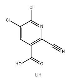 lithium(1+) 5,6-dichloro-2-cyanopyridine-3-carboxylate Structural