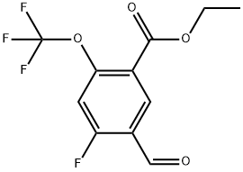 Ethyl 4-fluoro-5-formyl-2-(trifluoromethoxy)benzoate Structural
