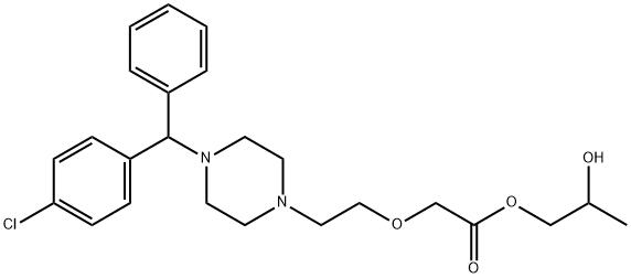 Acetic acid, 2-?[2-?[4-?[(4-?chlorophenyl)?phenylmethyl]?-?1-?piperazinyl]?ethoxy]?-?, 2-?hydroxypropyl ester Structural