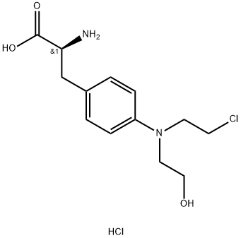 L-Phenylalanine, 4-[(2-chloroethyl)(2-hydroxyethyl)amino]-, hydrochloride (1:2) Structural