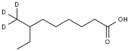 (±)-7-Methyl-d3-nonanoic Acid Structural