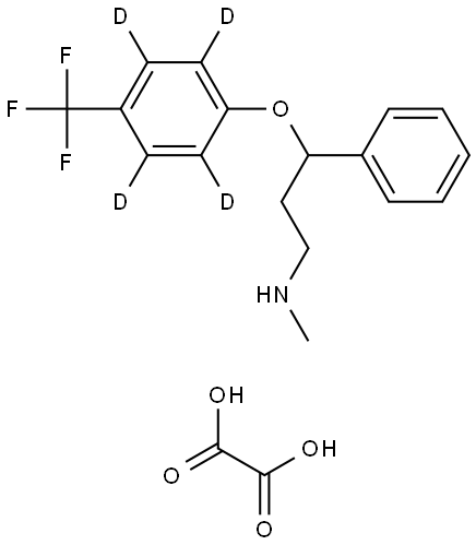 (±)-Fluoxetine-d4 Oxalate (trifluoromethylphen-d4-oxy) Structural