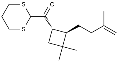 rel-[(1R,2S)-3,3-Dimethyl-2-(3-methyl-3-buten-1-yl)cyclobutyl]-1,3-dithian-2-ylmethanone Structural